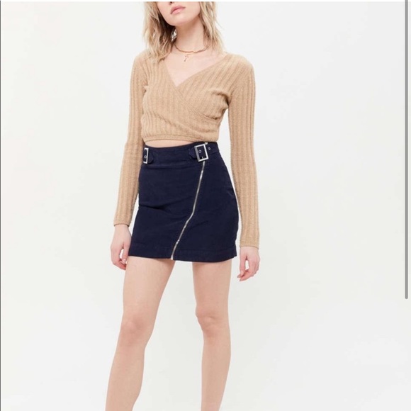 Urban Outfitters Harmony Corduroy Navy Skirt - Picture 2 of 6